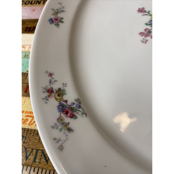 LIMOGES France Haviland Serving Platter Blue Floral Porcelain Bowl Tray 2 Pcs - Picture 11 of 16